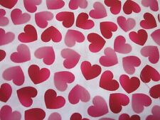 JOANN White w/ Pink & Red Heart VALENTINE'S DAY Print Fabric Sewing 18" x 44"