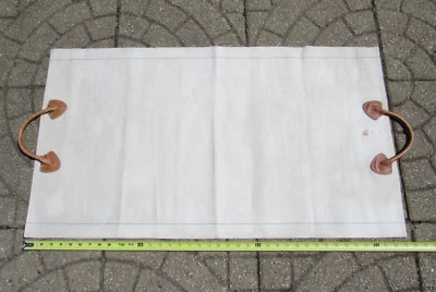 RARE Vtg LL Bean Firewood Wood Log Holder Carrier Carry Tote Canvas Crinkle Tag - Image 1 of 4