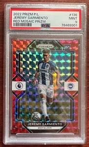 Jeremy Sarmiento 2022-23 Panini Prizm EPL Red Mosaic Prizm Refractor RC PSA 9 - Imagen 1 de 1