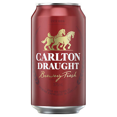 Carlton Draught Beer Case 24 X 375ml Cans • 40.22$
