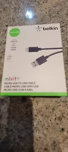 Belkin Micro USB to USB Cable Black 4 FT New In Box - Picture 1 of 3