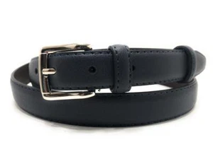 WOMEN/LADIES Skinny Dressy Faux Leather Belt 4 sizes S / M / L / XL - 10 colors - Picture 1 of 21