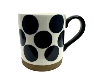 Tabletop Gallery Coffee Mug Cup Navy Blue And White Polka Dot 14oz. - Picture 1 of 4