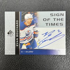 2022-23 UD SP Authentic Sign Of The Time Auto Evan Bouchard Oilers DK 490