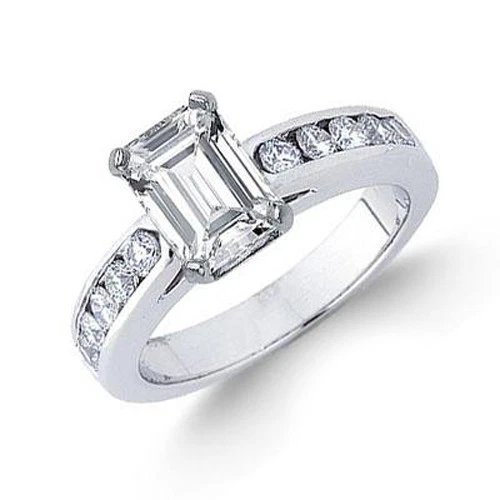 Diamond Emerald Cut Engagement Ring 3.00 Carat 18k Gold GIA Certified - Изображение 1 из 1