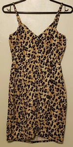 Women's Full Circle Size S Animal Print Sleeveless Party Cocktail Event Dress - Picture 1 of 6