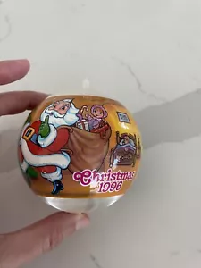 1996 Christmas Plastic Ball Ornament Santa Bringing Gifts to Small Children - Picture 1 of 3