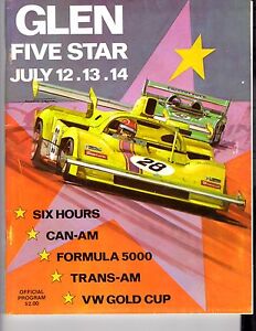 Watkins Glen Can Am-Trans Am Race July 12-14 1974 Program