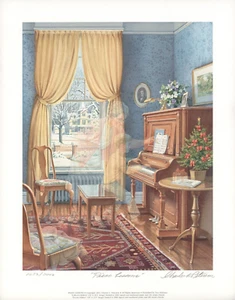"Klavierunterricht" von Charles L. Peterson. Limitierte Auflage Druck, signiert. - Bild 1 von 4