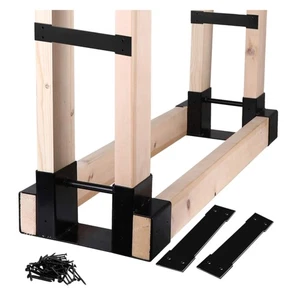 Durable Adjustable Iron Firewood Rack - Weather Resistant & Freestanding - Picture 1 of 7