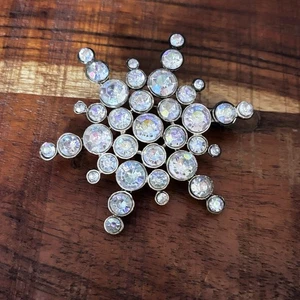 Vintage Starburst Kristall Strass Brosche Anstecknadel  - Bild 1 von 5