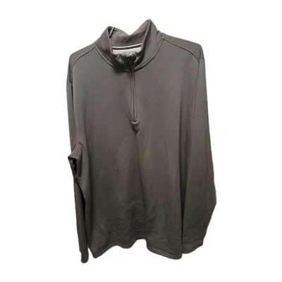 Camisa vintage resistente a la intemperie XXL Gris Camisa de Trabajo Atlética Media Cremallera Manchas Usadas Foto 1 de 4