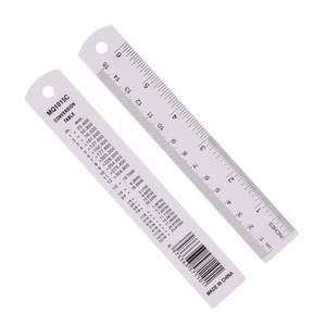 15cm/6" Metal Ruler, 2 Pack Aluminum Alloy Straight Edge Ruler, Purple - Picture 1 of 6