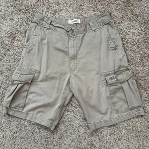 Levi's Cargo Shorts Men's 36 Beige Red Tab Workwear Pockets Y2K Logo - Picture 1 of 18