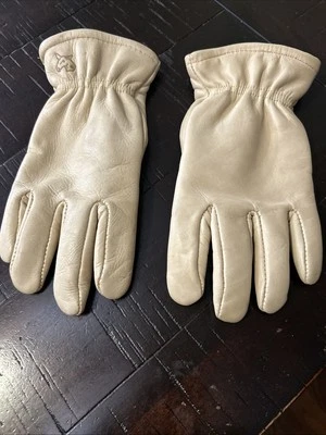 Guantes de cuero WELLS LAMONT forro polar talla mediana manos más pequeñas beige EE. UU. Foto 1 de 4