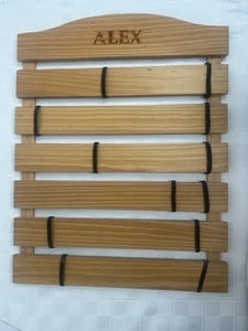 Martial Arts Belt Holder - Alex- Wood Burned Top Panel- (XL) *See Photos - Picture 1 of 5