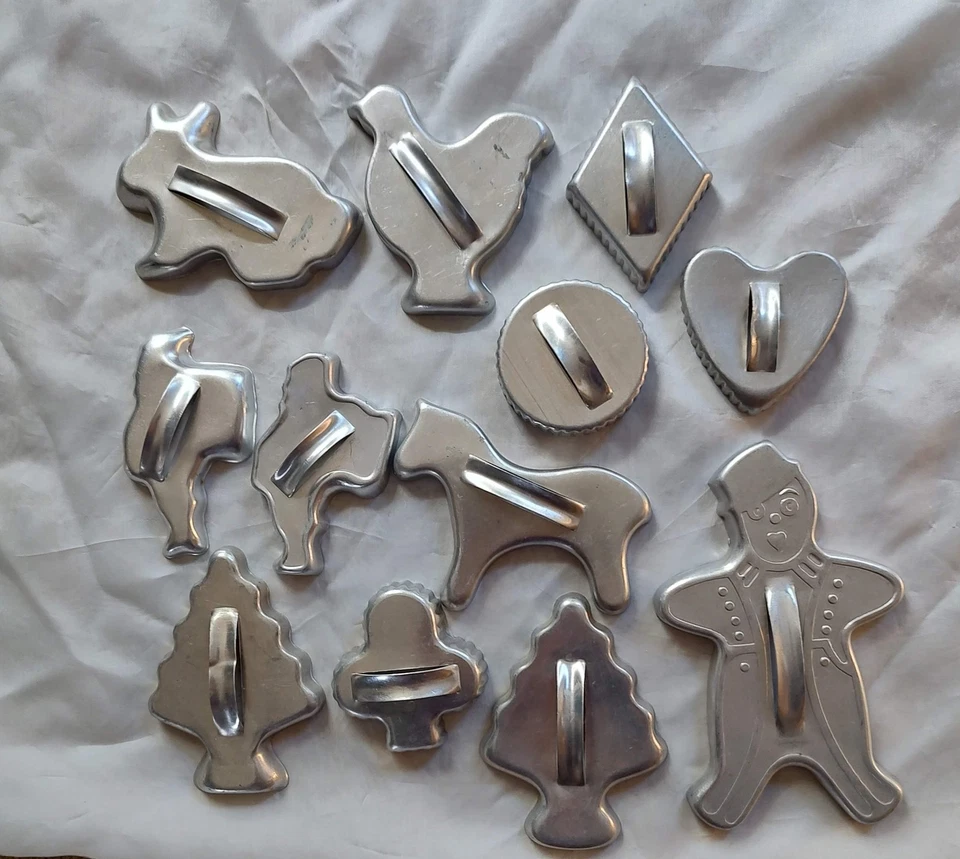 Cookie Cutters ~ Lot 12 ~ Metal ~ Vintage Aluminum - Image 1 of 1