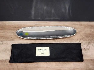 Michael Aram MOLTEN Oval Dish 14" Stainless Steel Modern Serving Tray - Picture 1 of 17