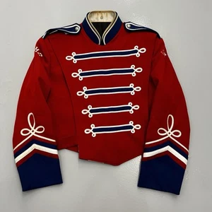 Vintage 80er 90er rot Marching Band Uniform Mantel Jacke WHHS Herren Gr. 40R - Bild 1 von 16