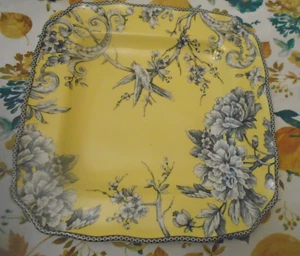 222 Fifth Adelaide Yellow 11” Dinner Square Plate - New - Picture 1 of 1
