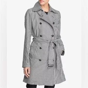 Lauren Ralph Lauren Gingham Twill Trenchcoat Damen Gr. 6 Old Money Gürtel Preppy - Bild 1 von 13
