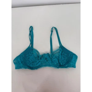 Adore Me 38B Teal Blue Lace Underwire Bra Adjustable Straps Sexy Lingerie - Picture 1 of 7