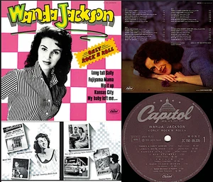 WANDA JACSON rare import LP: Only Rock N Roll - Capitol in gate cover /like new - Picture 1 of 2