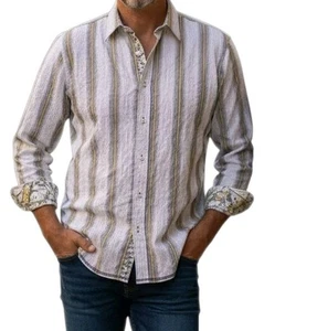 Georg Roth Los Angeles Mens Button Down Shirt Size XL Casal Flip Cuff - Picture 1 of 12