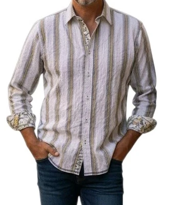 Georg Roth Los Angeles Mens Button Down Shirt Size XL Casal Flip Cuff - Image 1 of 4