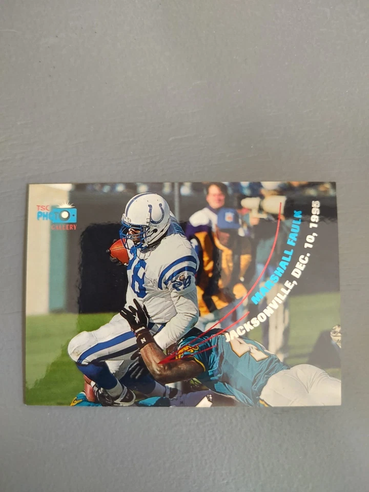 1996 Topps Stadium Club - Photo Gallery Marshall Faulk #PG8 (JGA) - Image 1 of 2