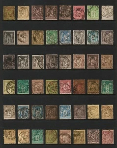 France (1876-1898) - Type Sage. Lot of 48 Classic Used Stamps - Picture 1 of 1