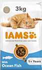 IAMS Complete Dry Cat Food for Adult 1+ Cats with Ocean Fish 3 kg Fast Shipping
