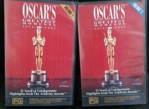 Oscar's Greatest Moments 1971 / 1999 Vol 1 + 2 - one owner 2 x PAL VHS videos - Picture 1 of 3