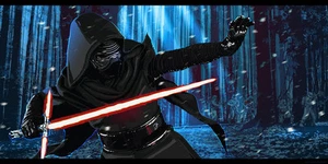 Kylo Ren Light Filtering Forest Trees The Force Awakens Fine Art Giclée on Paper - Picture 1 of 1