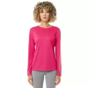 Athletic Works Damen-T-Shirt 3XL 22 aktive feuchtigkeitsableitende Langarm-Shirt Fuschia - Bild 1 von 6