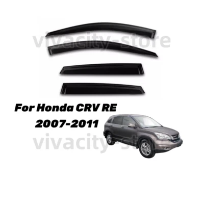 Premium For Honda CRV 4pcs Weather Shield Weathershields Window Visors 2007-2011 - image 1 of 4
