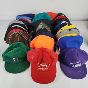 Mixed Hat Lot Of 38 Snapback Trucker Sports Camo Strap Patch Rope Nascar READ - Picture 1 of 14