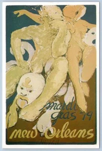 1979 NEW ORLEANS MARDI GRAS ADVERTISING 4x6" POSTCARD - Picture 1 of 2
