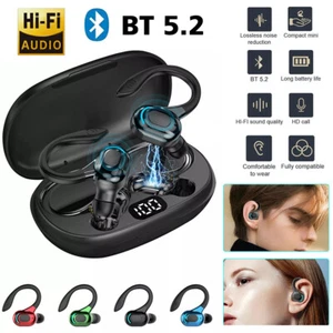 Bluetooth 5.2 Headset Wireless Earbuds Ohrhörer Stereo Kopfhörer Ohrbügel - Bild 1 von 36