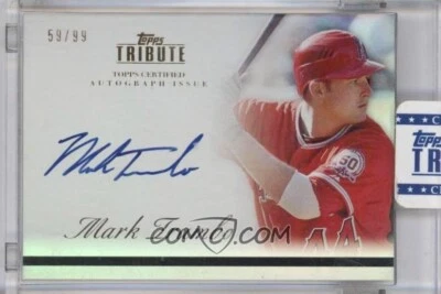 2012 Topps Tribute Autographs Mark Trumbo Card #MT3 /99  - Image 1 of 2