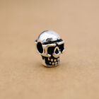 925 Sterling Silver Skull Skeleton DIY Spacer Bead Charm for Bracelet A2775