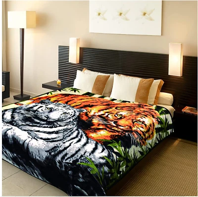 Tiger Blanket Mink Blanket Korean Blanket Heavy Blankets Queen Size Tiger Throw - Image 1 of 4