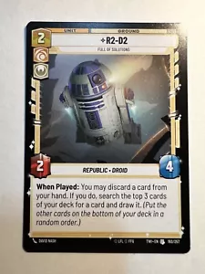 STAR WARS UNLIMITED TCG TWI R2-D2 Card NM Uncommon - Picture 1 of 2