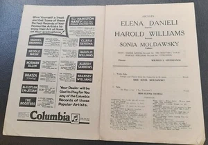 c1933 Sonia Molawsky Harold Williams Recital Programme Public Hall Preston - Picture 1 of 5