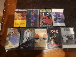 80's Rock Lot Of 9 Cassettes Def Leppard Survivor Illusion Triumph Dio Femme Fat - Picture 1 of 19