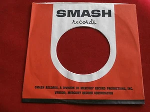 SMASH RECORDS ~ VINTAGE ORIGINAL ~ RECORD COMPANY SLEEVE ~ 7" SINGLE 45 RPM - Picture 1 of 1