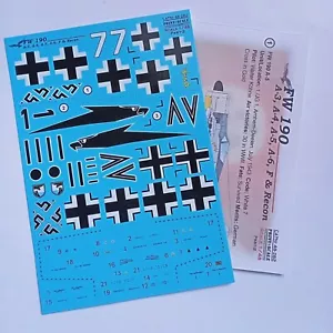 FW 190 A-3, A-4, A-5, A-6, F & Recon Part 2 Decal for airplane 1:48 Print Scale - Picture 1 of 4