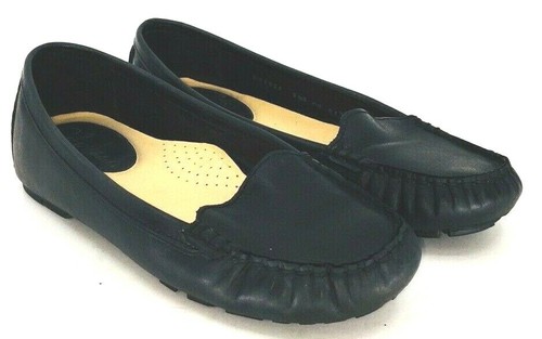 NIKE Mocassino Cole Haan Air da donna taglia 6 5 B nero in pelle moc scarpa da guida piatta