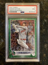 2022 Topps Chrome Shohei Ohtani #1 Green Foil Board 425/499 LA Angels PSA MINT 9