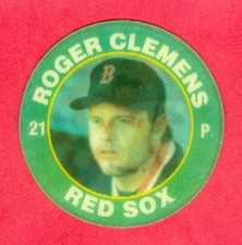 1991 SCORE (BB) Roger Clemens LP 7/11 SLURPEE SUPERSTAR ACTION COIN CARD #3